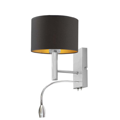 Schick Steel LED Armed Sconce