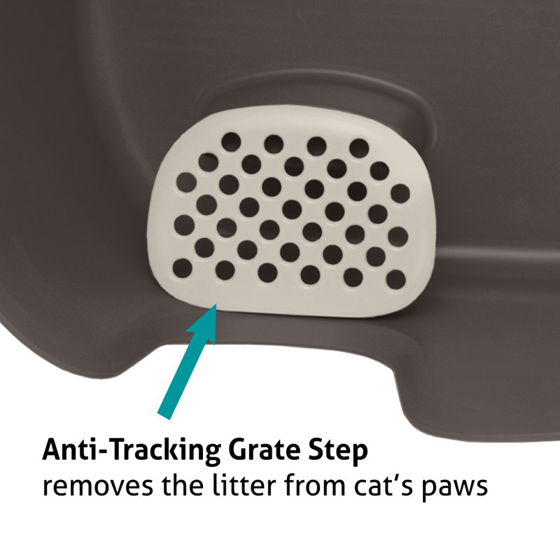 Extra Large White Plastic High Wall Cat Litter Box