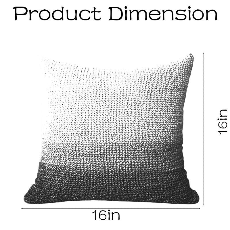Coussin décoratif en tricot tricolore Ombre
