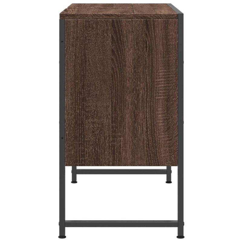 Nivi 80mm Single Bathroom Vanity with Basin, Brown Oak