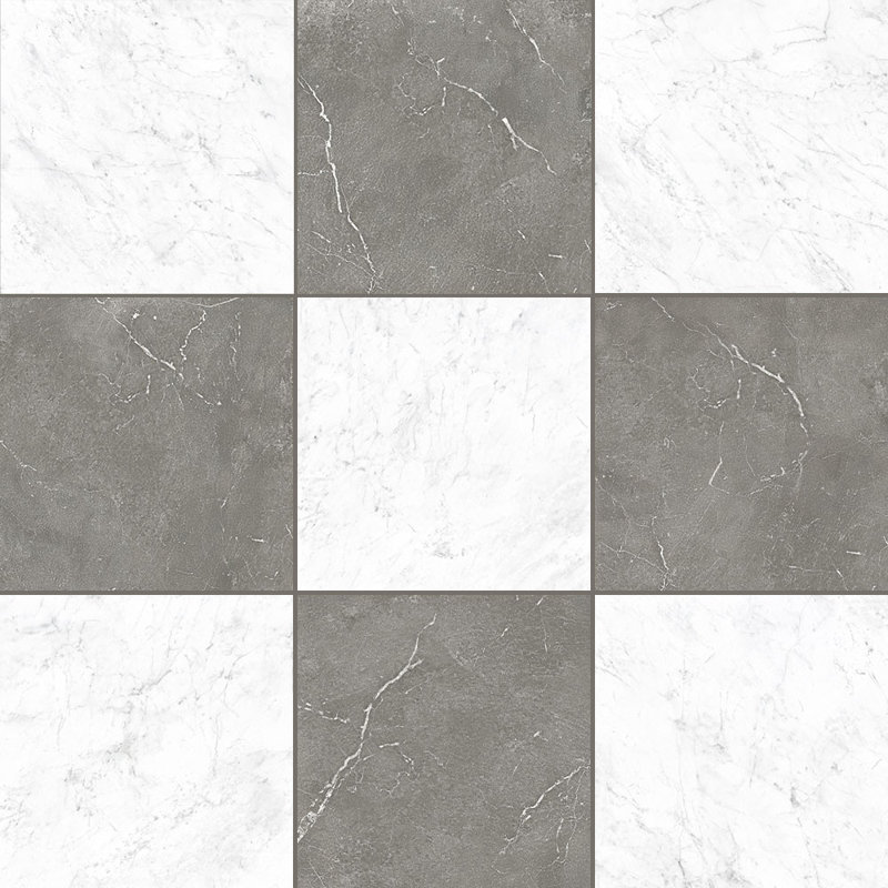 Carrelage pour mur et plancher Ravenna, Blanc / Gris
