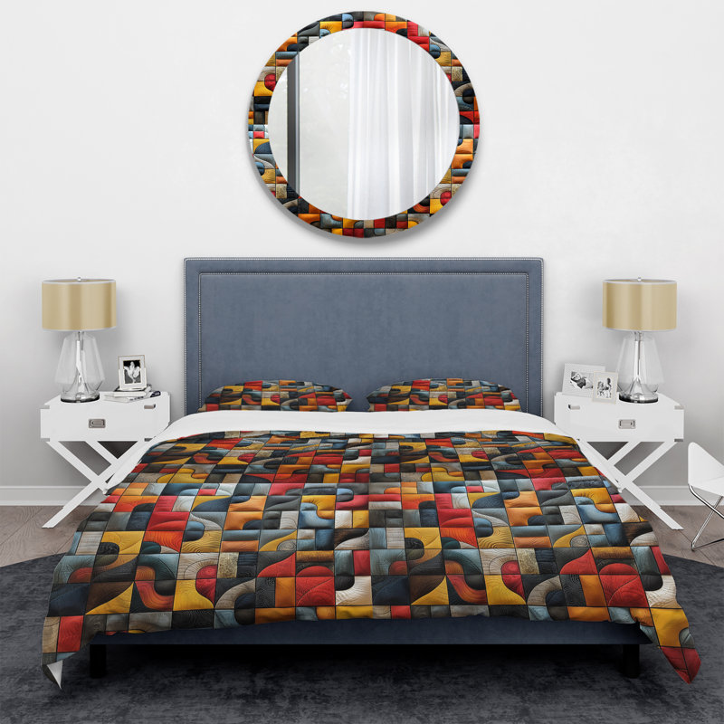 Ensemble de housse de couette Modern, Housse de couette simple et deux taies décorative