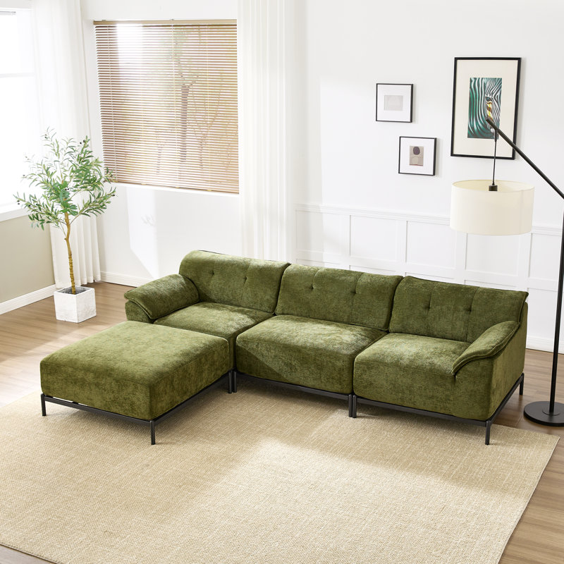 Causeuse 70,9 po, Chenille verte