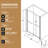 Aluminum Frame 54" W X 72" H Double Sliding Shower Door With 1/4" Clear Tempered Glass, - Proof Film, Easy To Install, Waterproof, Corrosion Handles For Bathroom Shatter Dual Stainless Steel Handles,