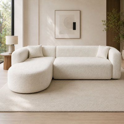 109.4" L-Shaped Modular Sectional Sofa, Boneless Chenille Cloud Couch with Deep Seats, No Assembly Required for Living Room