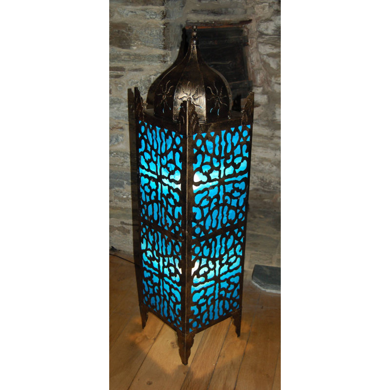 Etrella 100cm Column Floor Lamp, Blue