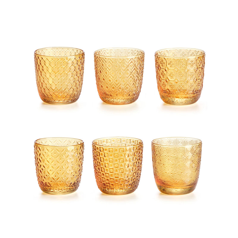 Sixties Drinking Glass, Amber