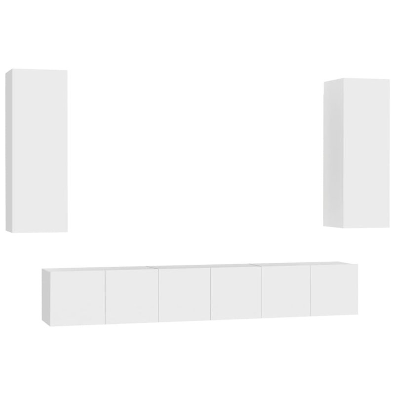 Ginia Entertainment Unit for TVs, 30m H x 180cm W x 30cm D, White