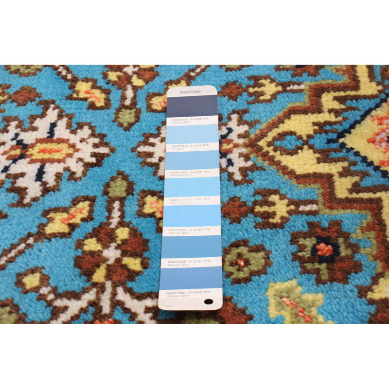 One-of-a-Kind 2'5" X 10' New Age Runner Wool Area Rug in Blue