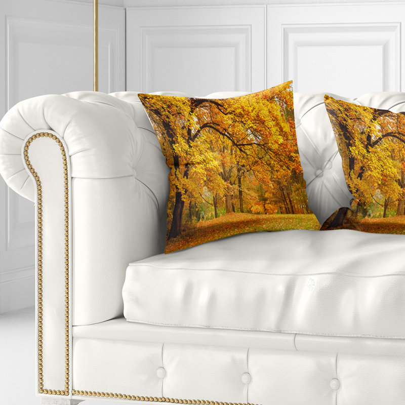 Coussin photographie d'automne, 16 po x 1 po, Coussin décoratif
