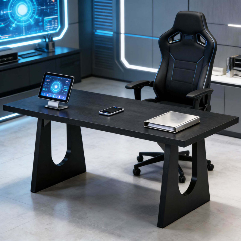 Bureau d'ordinateur Basic Basic, table de travail de direction classique simple