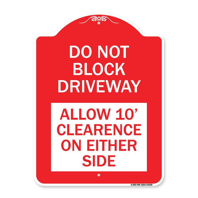 Enseigne Signmission Designer Series - ne pas bloquer l'allée, prévoir un dégagement de 10 pi de chaque côté / 24168