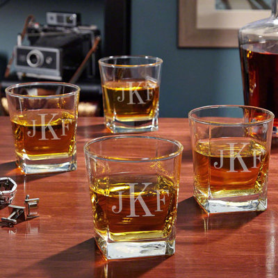 Rutherford 10 oz. Whiskey Glasses Set - Personalized Whiskey Glass Set