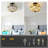 Bohemian Wood Beaded Ceiling Fan With Light, Flush Mount Caged Ceiling Fan, Rustic Farmhouse Low Profile Fan Light Fixture((no Bulbs)