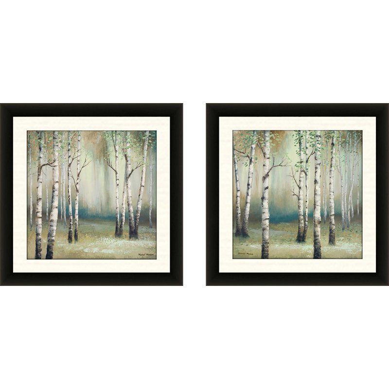 Fin septembre «Birch I», impression sous verre