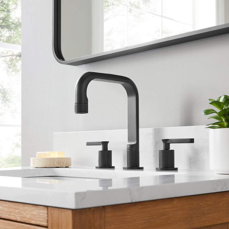 Wishful 8. in Widespread 2-Handle Bathroom Faucet, Matte Black