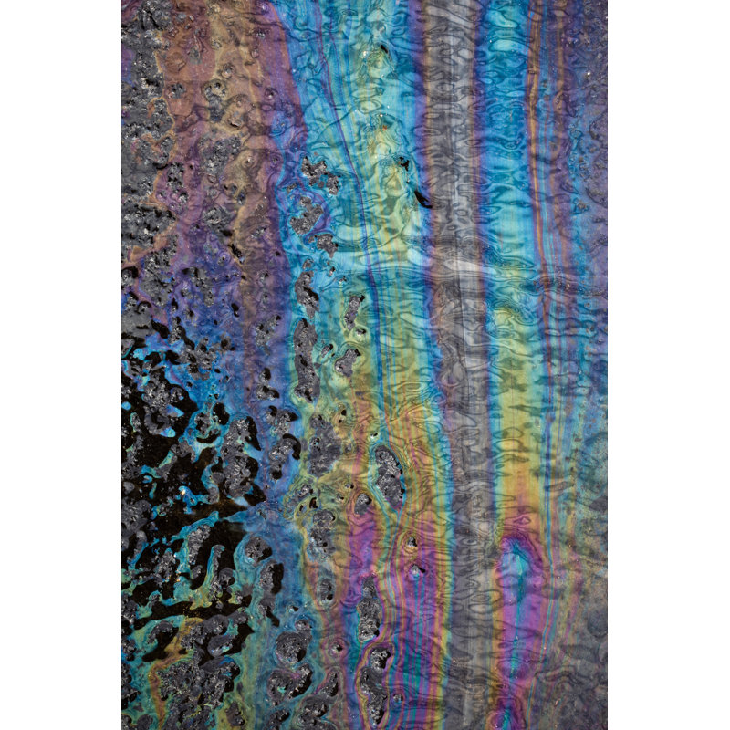 Oil Spill Over Asphalt by Ryasick - Wrapped Canvas Print, 122cm H x 81cm W x 3.8cm D