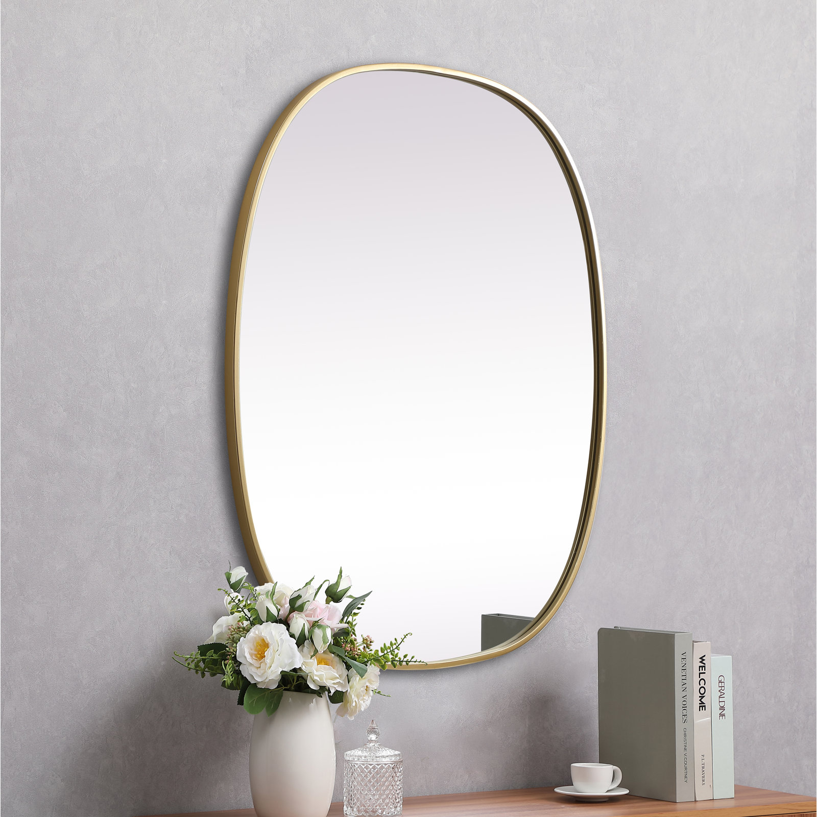 Sabine Accent Mirror, Brass, 36" x 30"
