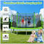 Trampoline de 16 pi avec échelle et filet d'enclos pour enfants et adultes, trampoline d'extérieur robuste de 16 pi pour la cour