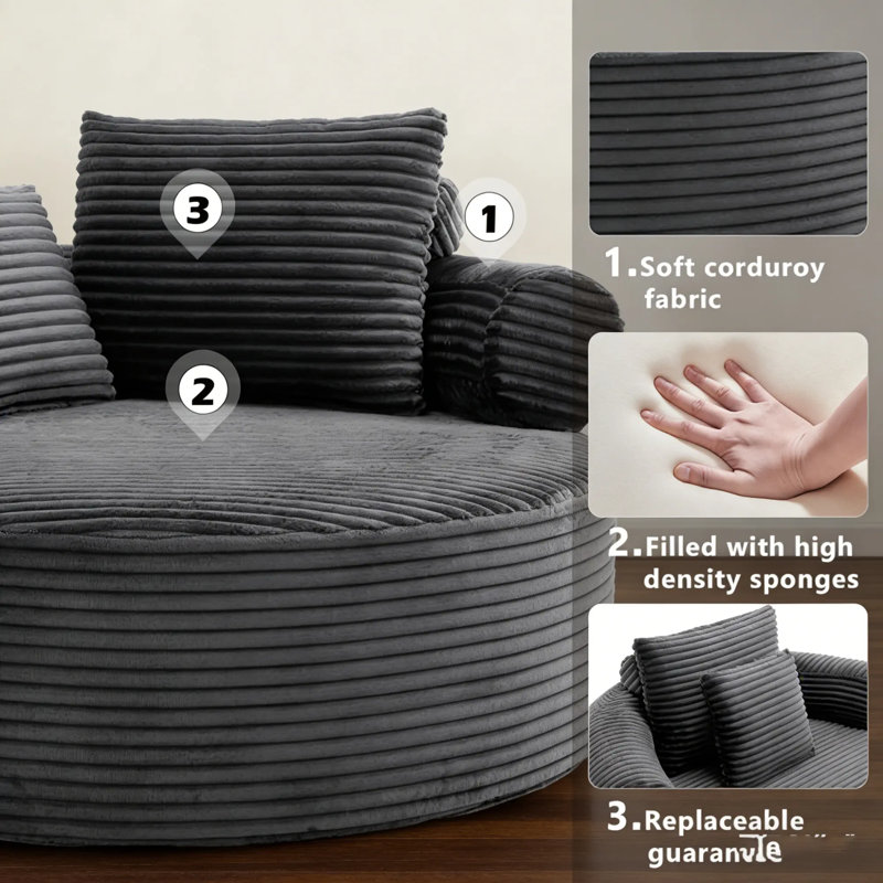 Chaise longue en mousse viscoélastique Cloud, Gris