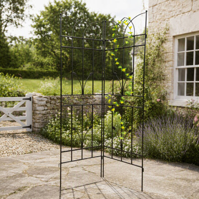 Barrière de jardin, treillis de jardin en métal antirouille pour les plantes grimpantes