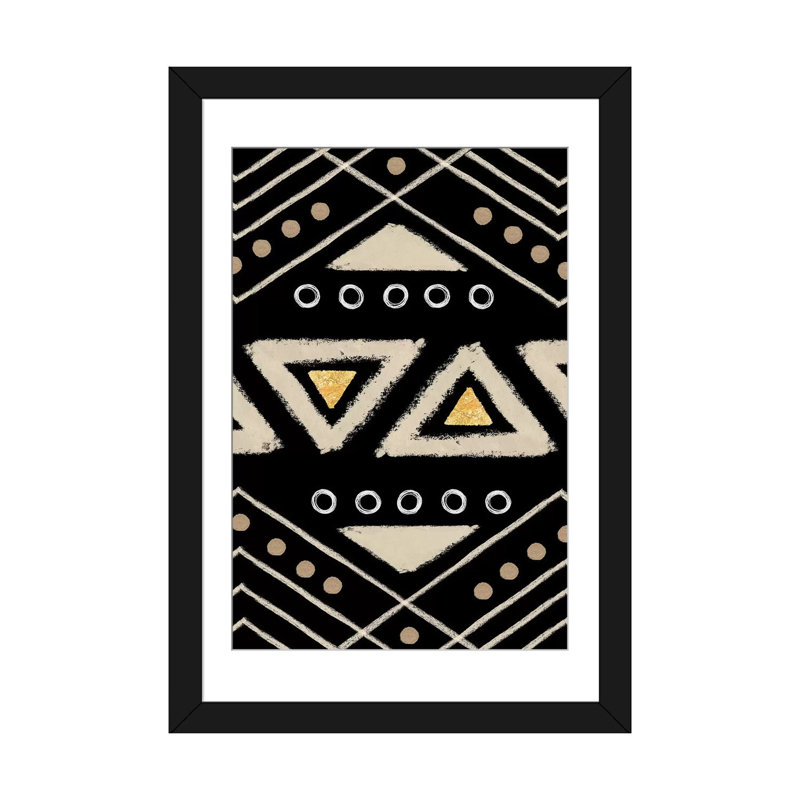 « motif ii », impression sur toile, H 32 po x l 24 po x P 1 po, Papier d'art encadré noir, Blanc