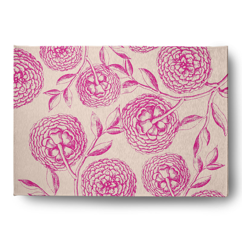 Chenille Floral Indoor Rug, Rectangle 5' x 7'