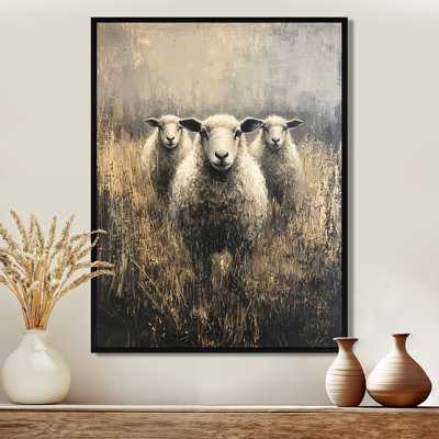 Dontay Minimalisme moutons Woolly Wanderers II - moutons, art mural