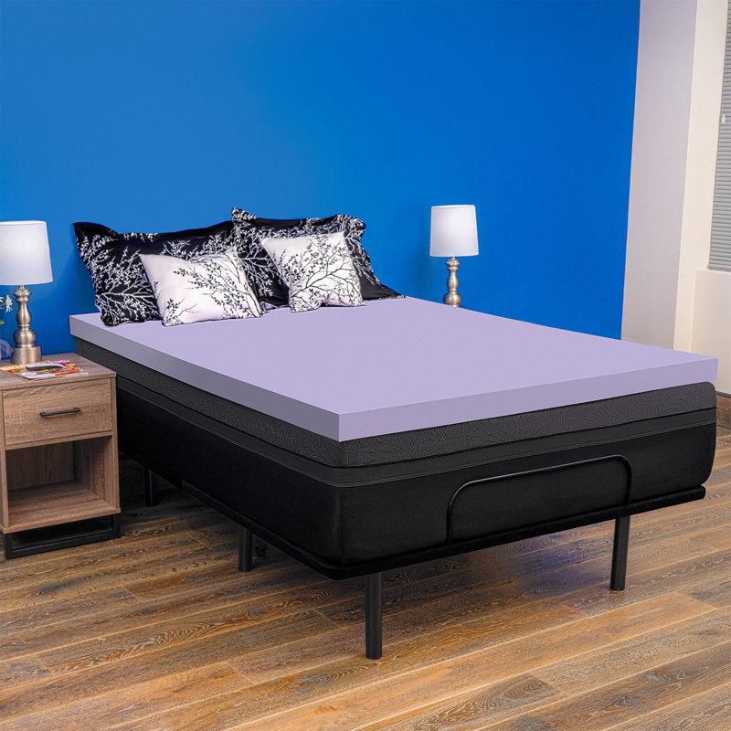 Lavender Infused Full Memory Foam Mattress Topper 3-Inch
