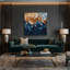 «Lyrical Abstraction 59», art mural sur toile bleue-2069354883