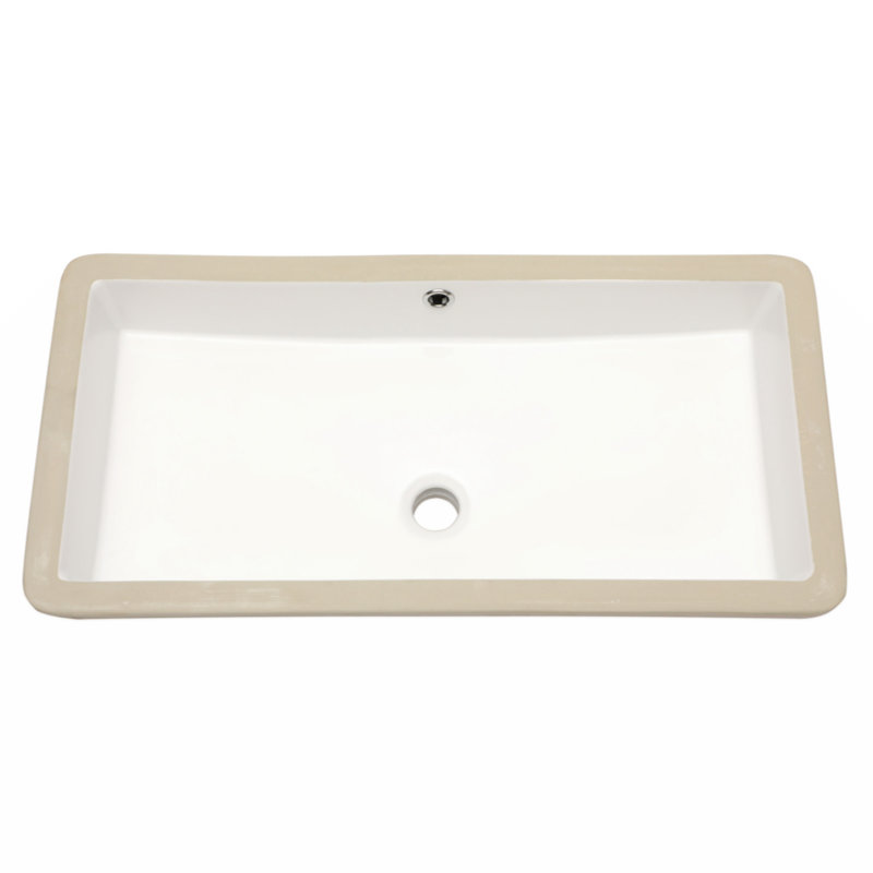 Myhomekeepers 14'' Ceramic Rectangular Bathroom Sink