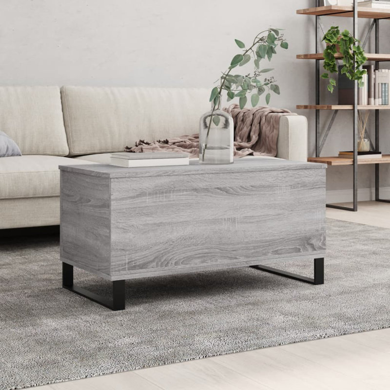 Nashaley Coffee Table 90x44.5x45 cm Engineered Wood, Grey Sonoma