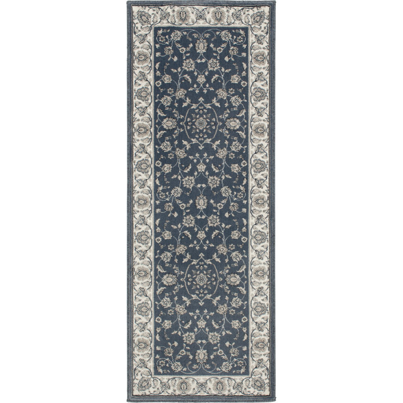 Wassell Rockport Blue Shade Woven Area Rug and Runners, 26" x 10'