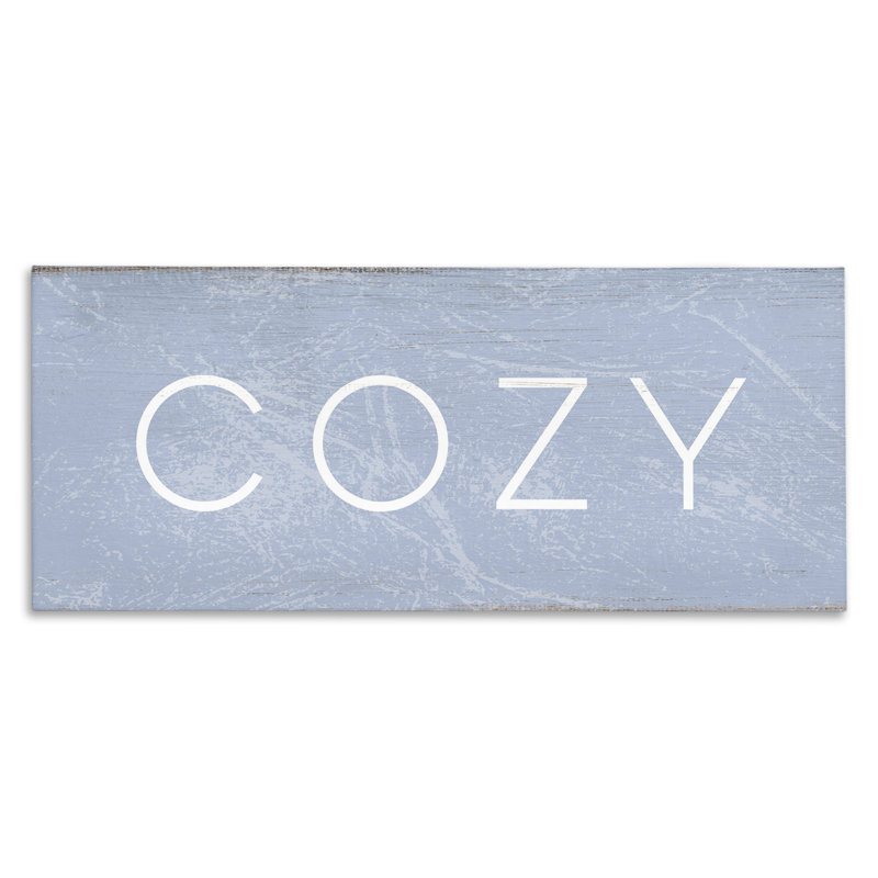 «Cozy Text Charm» par Daphne Polselli - impression d'art graphique, H 13 po x l 30 po