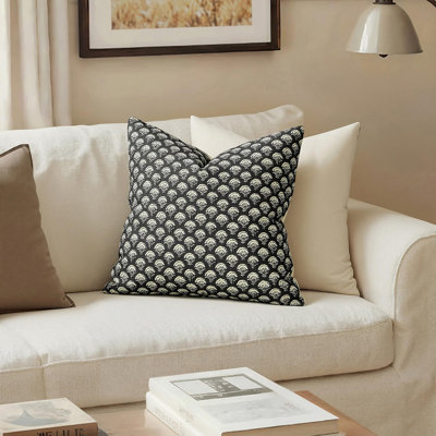 Housses de coussin imprimées en mélange de coton, taies d'oreiller décoratives rustiques vintage avec fermeture éclair invisible pour canapé de style campagnard ou chambre à coucher