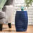 18.05In Tall Dark Blue Iron Lace Cut Side Table, 12.34In X 12.34In, For Patio, Garden, No Assembly Required Table With Delicate Design, 12.34"X12.34"X18.05", Indoor And Outdoor,