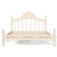 Grand lit plateforme avec tête de lit chic, structure de lit en bois massif avec support à lattes, aucun sommier tapissier requis-133665365-133665361
