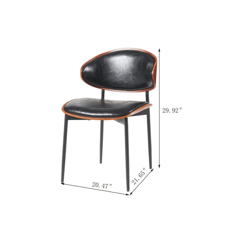 Ensemble de chaises de salle à manger Mid-Century, Noir