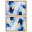 Salisante, ensemble sur toile, art bleu vif par Art Remedy-111742912-111742914