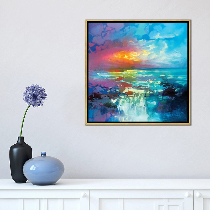 «Fleetage Glow» par Scott Naismith - impression d'art graphique, Pas de tapis, H 18 po x l 18 po x 1,5 po