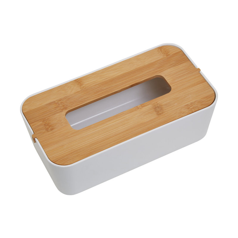Leist Tissue Box Cover, White
