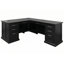 Bureau en L Abby moderne et retour - noir