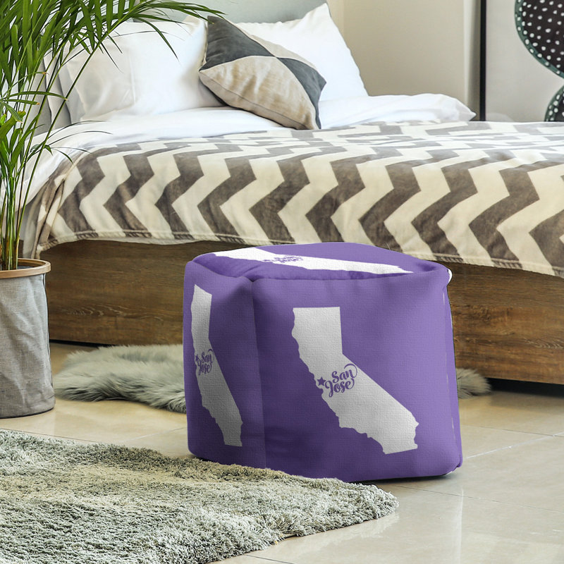 Repose-pieds cube en californie san jose, Mauve