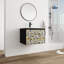 Meuble-lavabo simple 24,34 po avec plateau en céramique Jennicka