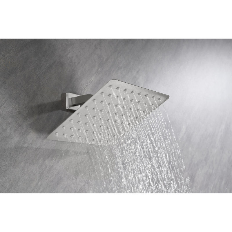 304 Stainless Steel Thin Shower - Waterfall With Self-Cleaning Nozzles For Bathroom In Brushed Nickel, Brushed Nickel