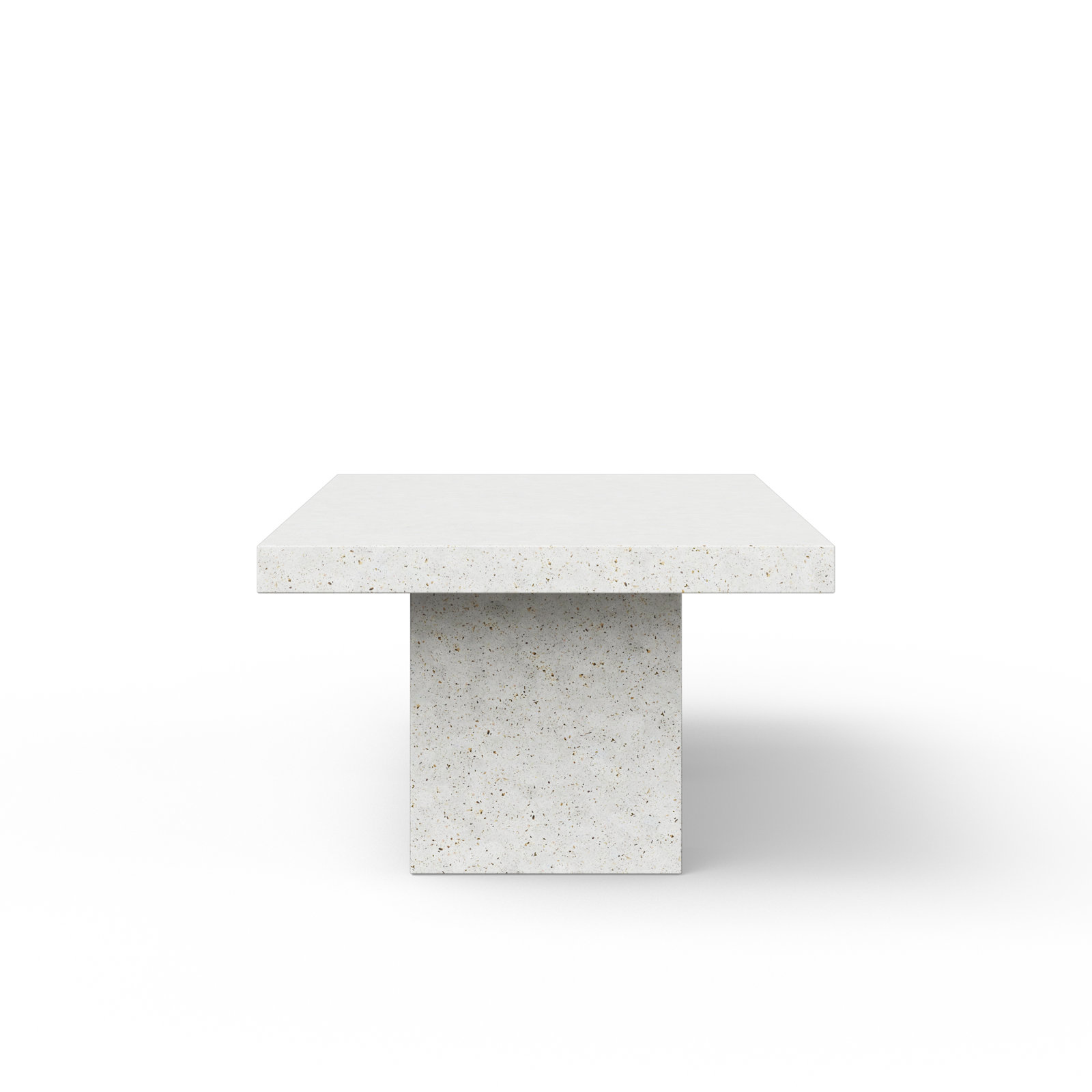 Kareen Dining Table, 95" L x 47" W, Standard Table (30.5" Height), Ivory Terrazo