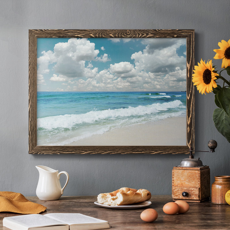 «Beach Bliss», reproduction sur toile, H 28 po x l 42 po x P 1,5 po, Noyer