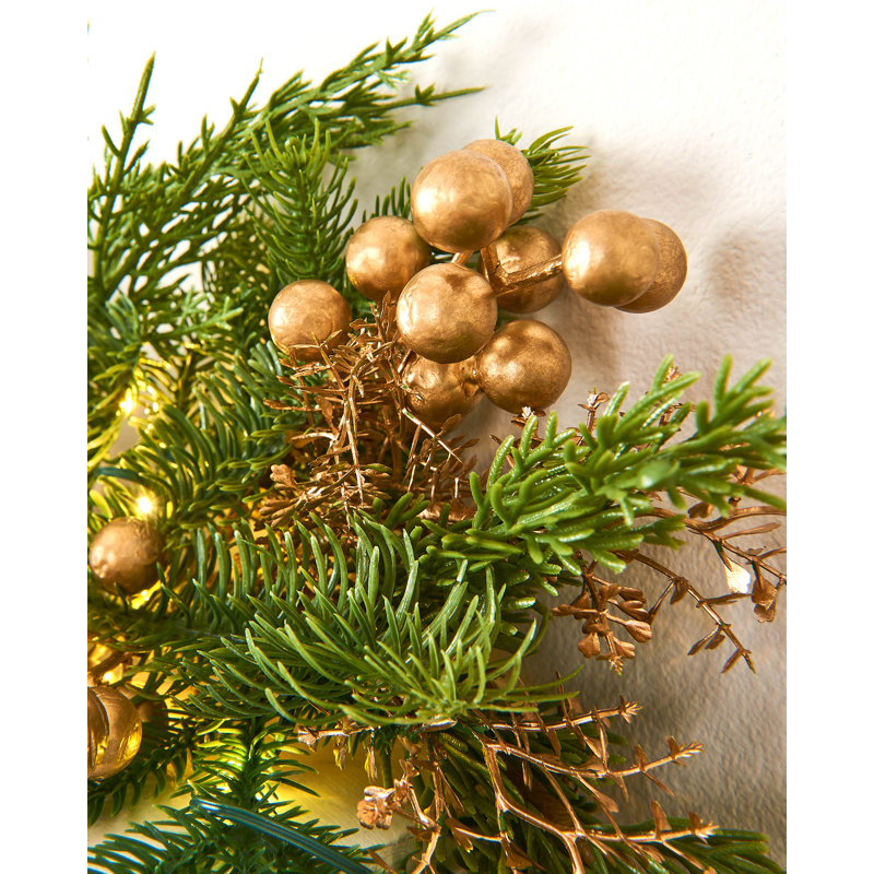 Pre-Lit Berry Mixed Tip Garland
