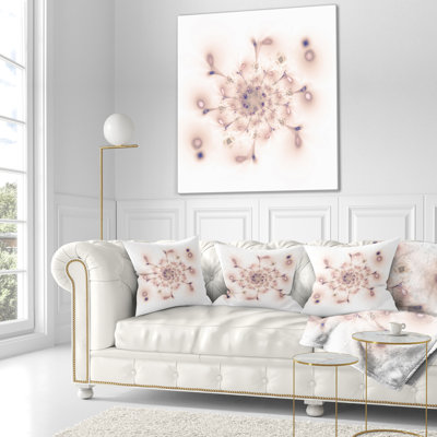 Abstract Fractal Flower with Petals Pillow