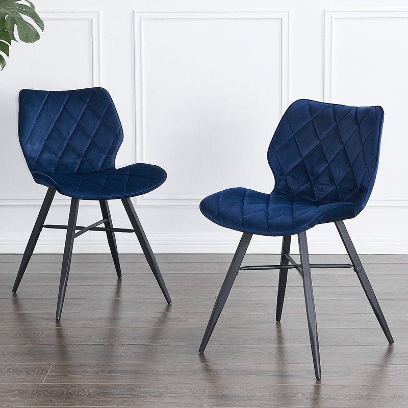 Seery Upholstered Dining Chair, Blue